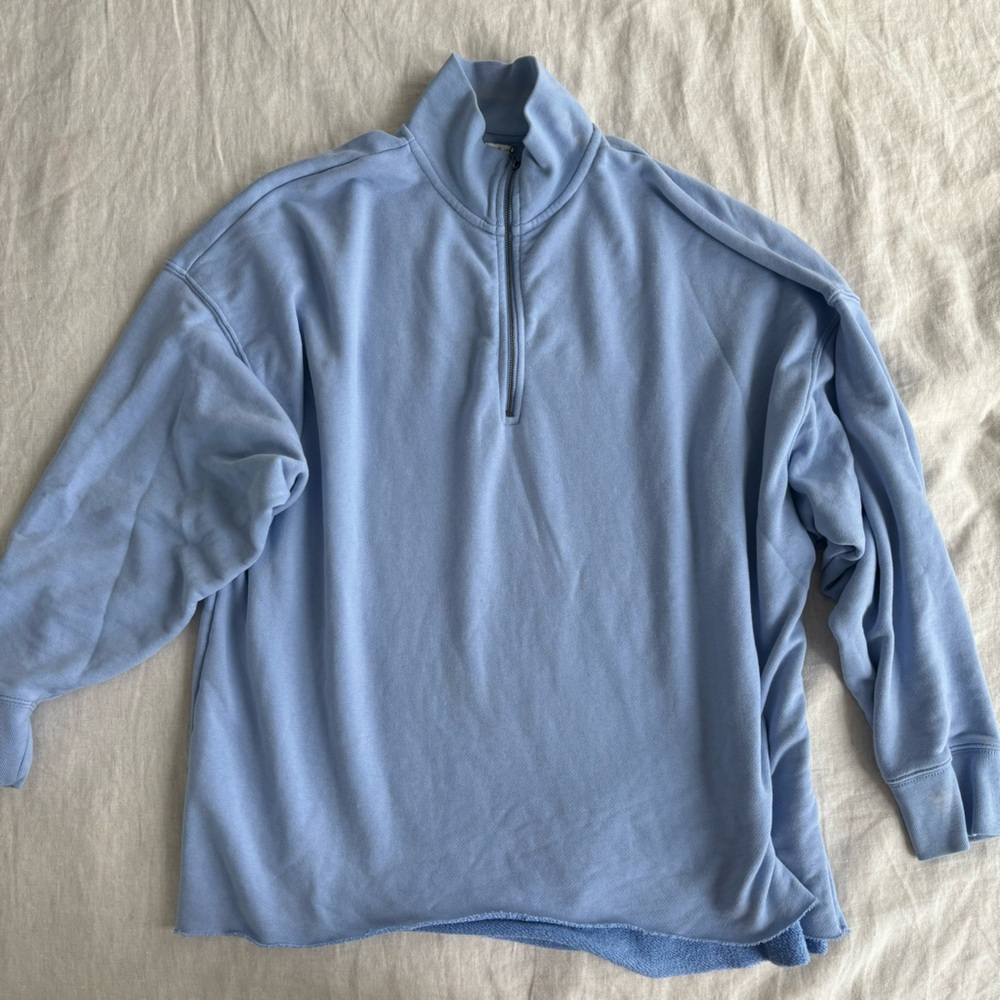 Aerie Blue Zip Sweater